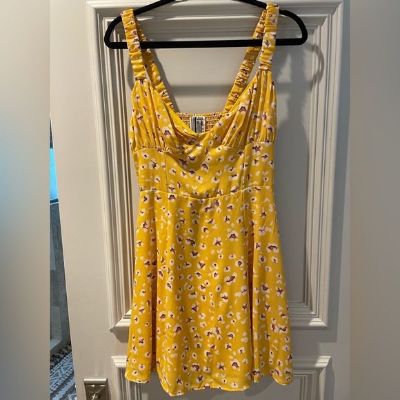 Free People yellow and red/pink patterned dress - Picture 1 of 3